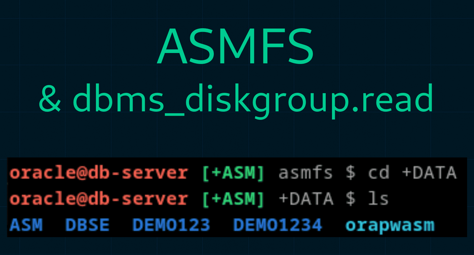 ASMFS & dbms_diskgroup.read